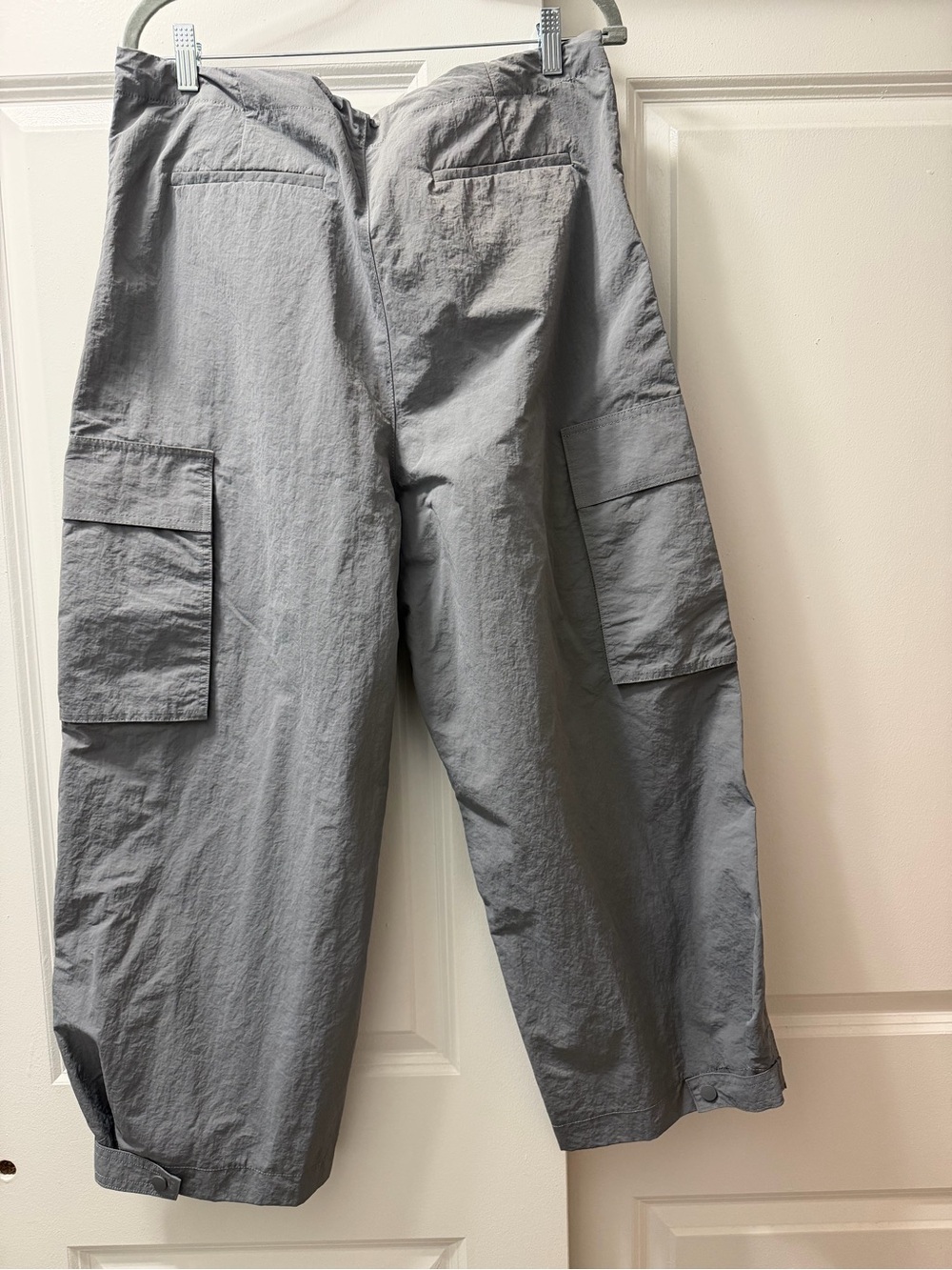 Zara Light Gray Wide Leg Cargo Pants - Picture 3 of 5